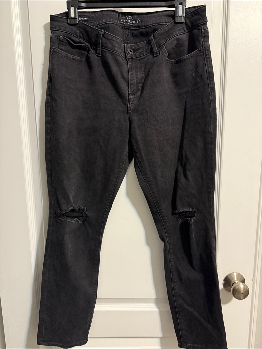 Lucky Brand Black Denim Jeans with Branded Button